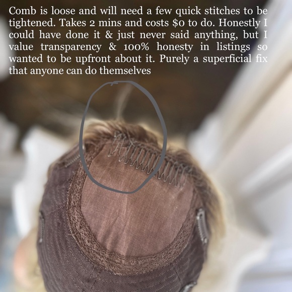 Highline Wigs / Toppers By Sharon Premium Human Hair Silk Top long blonde topper - Picture 6 of 16